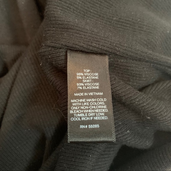 BLACK- hoodie sweatshirt dress with ribbed bottom - Picture 9 of 10